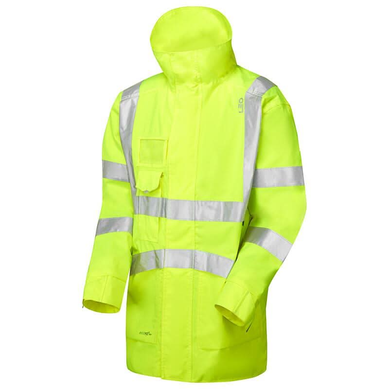 Leo Clovelly ISO 20471 Class 3 Breathable Executive Anorak Jacket A04 - Yellow - Customisable Jackets