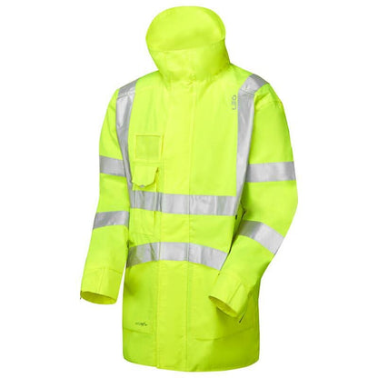Leo Clovelly ISO 20471 Class 3 Breathable Executive Anorak Jacket A04 - Yellow - Customisable Jackets