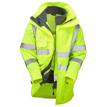 Leo 3 in 1 CLOVELLY Anorak CI3 with HARTLAND Fleece Cl3 Jacket A04/F01 - Yellow - Customisable Jackets