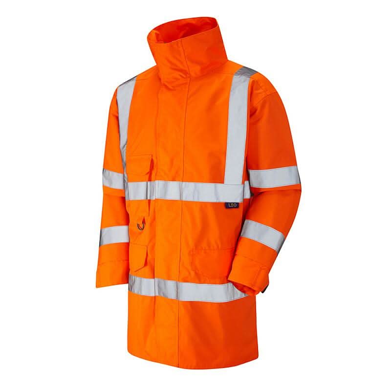 Leo Torridge ISO 20471 Class 3 Breathable Lightweight Anorak Jacket A06 - Orange - Customisable Jackets