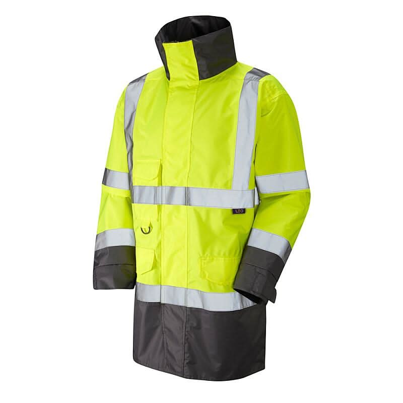 Leo Torridge ISO 20471 Class 3 Breathable Lightweight Anorak Jacket A06 - Yellow - Customisable Jackets