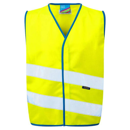 Leo Neonstars EN 1150 Childrens Waistcoat CW01 - Yellow - Customisable Hi-Vis Vest