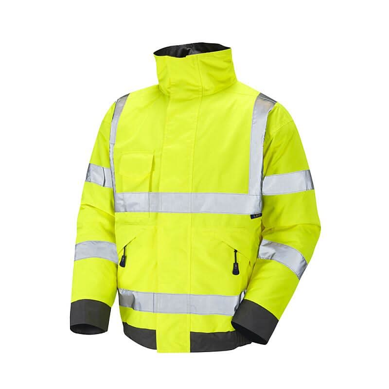 Leo Chivenor ISO 20471 Class 3 Bomber Jacket J01 - Yellow - Customisable Jackets