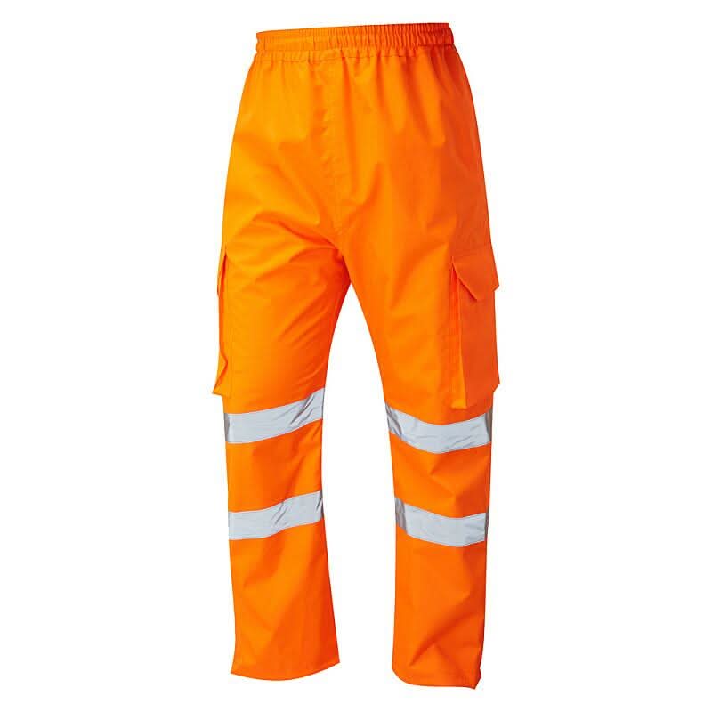 Leo Appledore ISO 20471 Class 1 Cargo Overtrouser L01 - Orange - Customisable Trousers