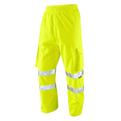 Leo Instow ISO 20471 Class 1 Breathable Executive Cargo Overtrouser L02 - Yellow - Customisable Trousers