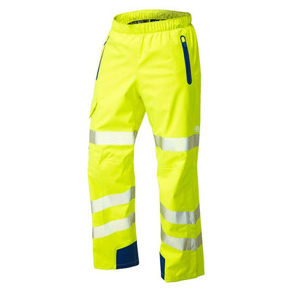 Leo Lundy ISO 20471 Class 2 High Performance Waterproof Overtrouser L20 - Yellow - Customisable Trousers