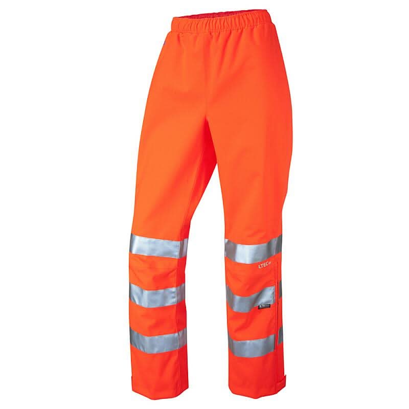 Leo Hannaford ISO 20471 Class 2 Breathable Womens Overtrouser LL02 - Orange - Customisable Trousers