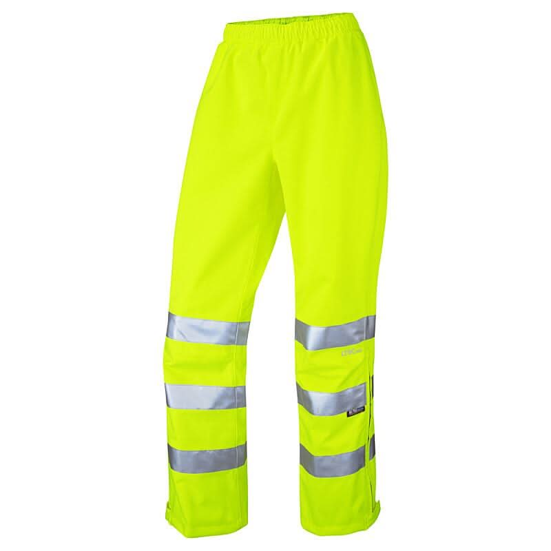 Leo Hannaford ISO 20471 Class 2 Breathable Womens Overtrouser LL02 - Yellow - Customisable Trousers
