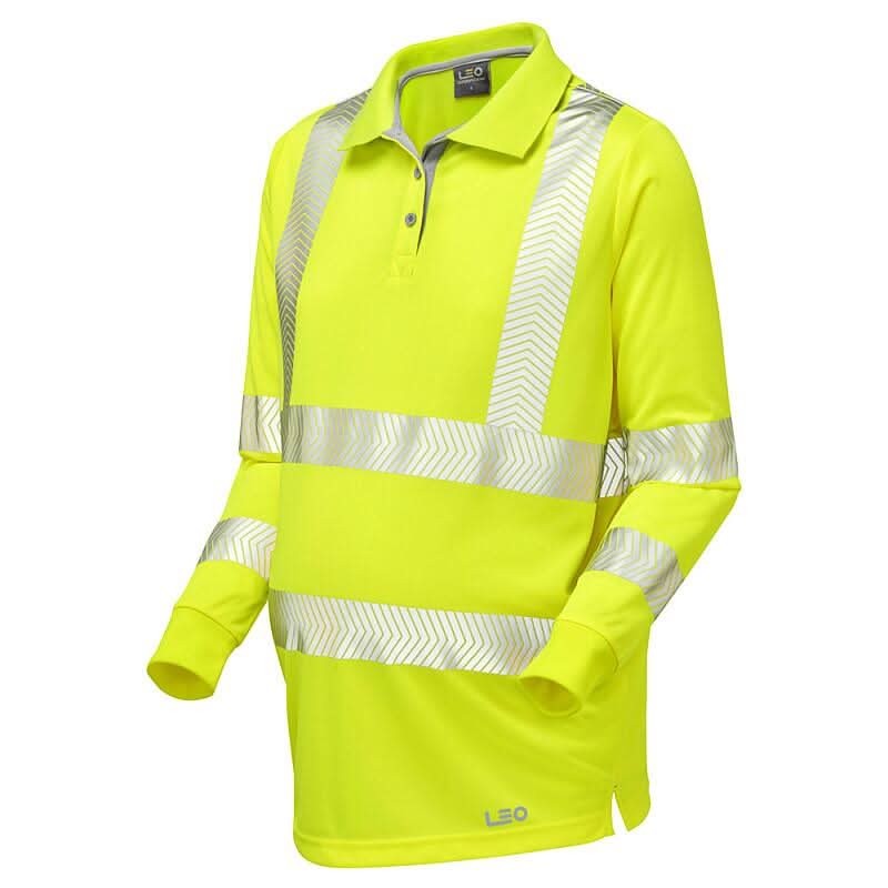 Leo Yarnacott ISO 20471 Class 2 Coolviz Ultra Womens Maternity Sleeved Polo Shirt PM08 - Yellow - Customisable Polos