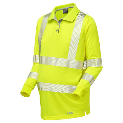 Leo Yarnacott ISO 20471 Class 2 Coolviz Ultra Womens Maternity Sleeved Polo Shirt PM08 - Yellow - Customisable Polos