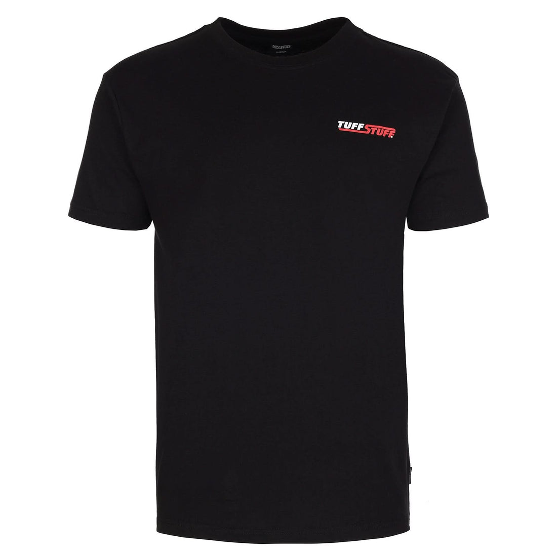 TUFFSTUFF LOGO T SHIRT - 155 - BLACK - Customisable Tops