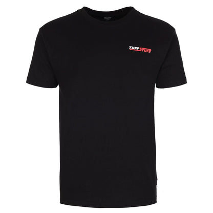 TUFFSTUFF LOGO T SHIRT - 155 - BLACK - Customisable Tops