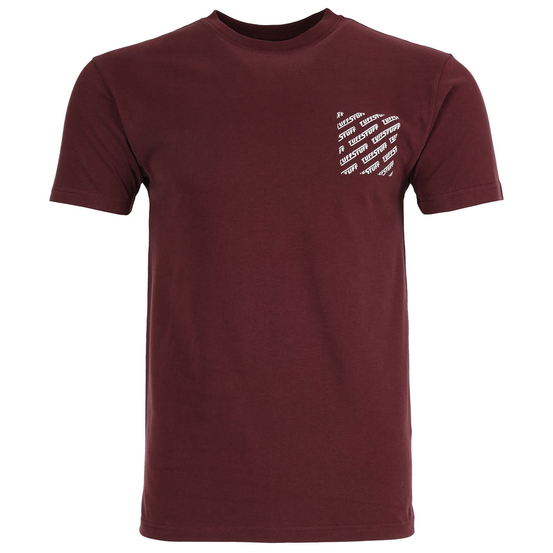 TUFFSTUFF LOGO T SHIRT - 155 - BURGUNDY - Customisable Tops