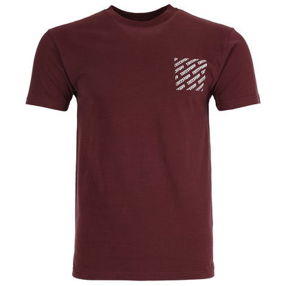 TUFFSTUFF LOGO T SHIRT - 155 - BURGUNDY - Customisable Tops