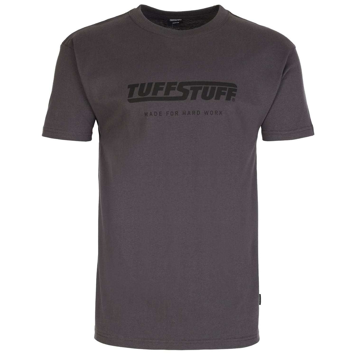 TUFFSTUFF LOGO T SHIRT - 155 - GREY - Customisable Tops