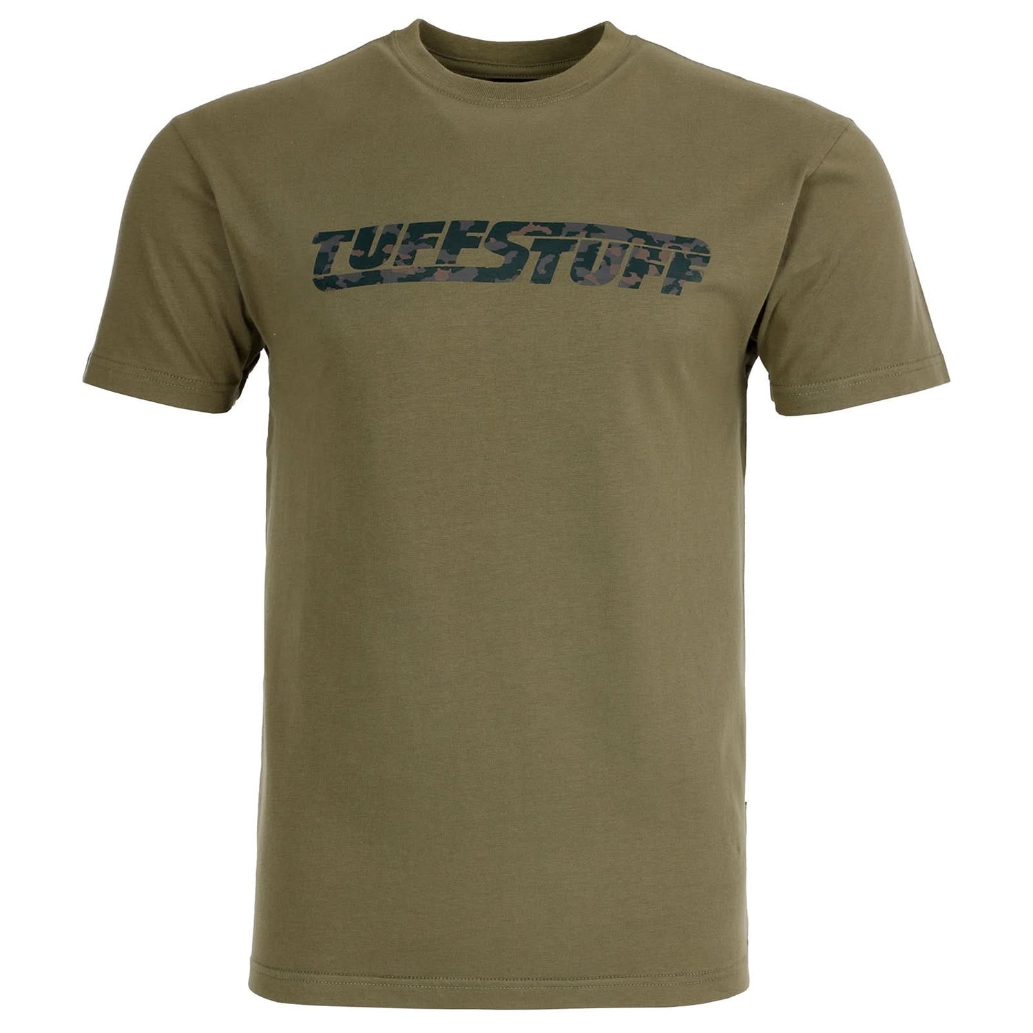 TUFFSTUFF LOGO T SHIRT - 155 - OLIVE - Customisable Tops