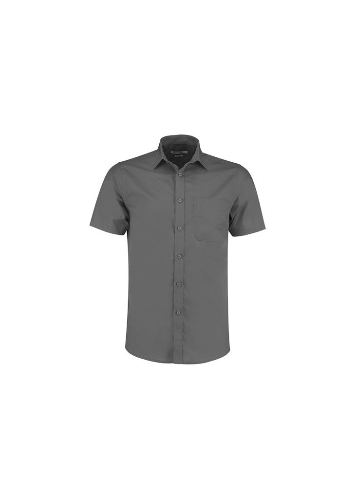 Kustom Kit Mens SS Tailored Poplin Shirt KK141 - Graphite - Customisable Corporate Wear