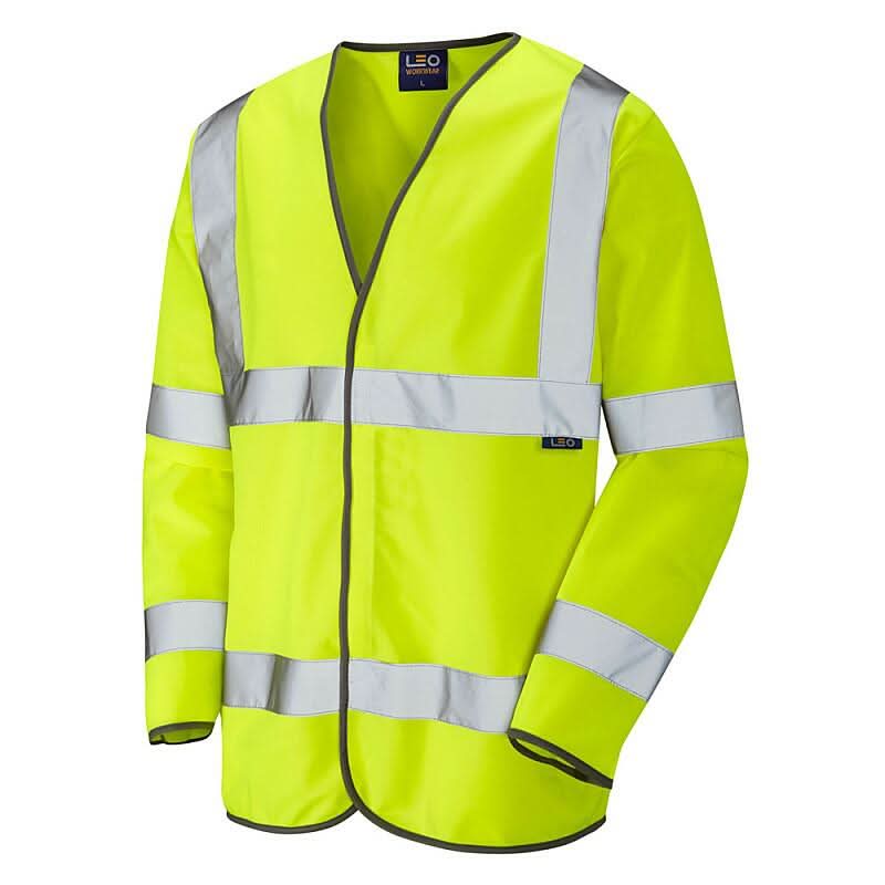 Leo Shirwell ISO 20471 Class 3 Sleeved Waistcoat S01 - Yellow - Customisable HV Vest