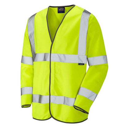 Leo Shirwell ISO 20471 Class 3 Sleeved Waistcoat S01 - Yellow - Customisable Hi-Vis Vest