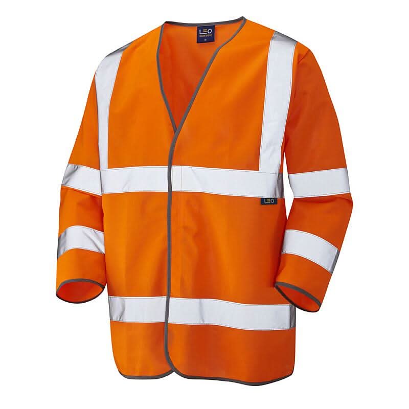 Leo Forches ISO 20471 Class 3 34 Sleeve Waistcoat S03 - Orange - Customisable HV Vest