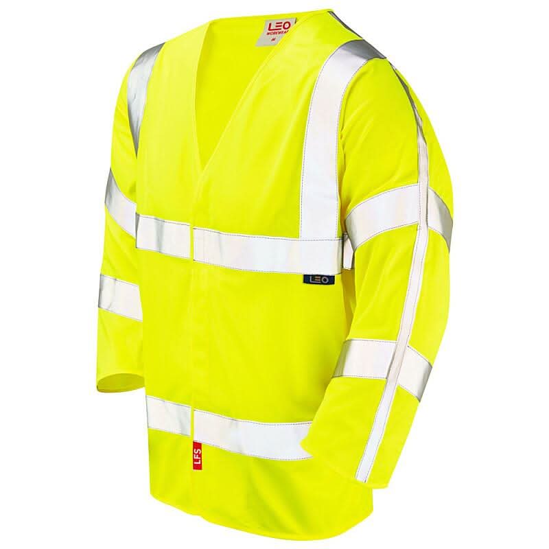 Leo Cranford ISO 20471 Class 3 LFS 34 Sleeve Waistcoat S10 - Yellow - Customisable HV Vest