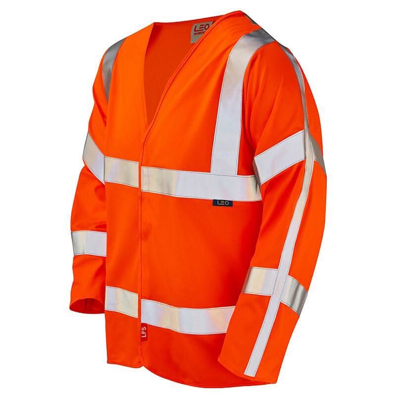 Leo Parkham ISO 20471 Class 3 LFS Sleeved Waistcoat S11 - Orange - Customisable HV Vest