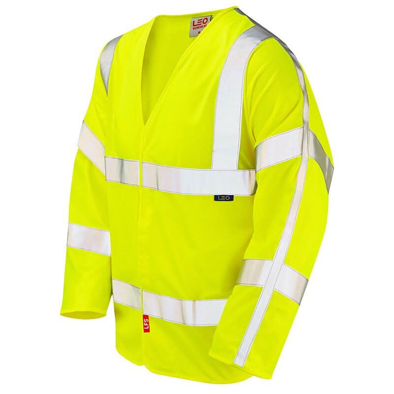 Leo Parkham ISO 20471 Class 3 LFS Sleeved Waistcoat S11 - Yellow - Customisable HV Vest