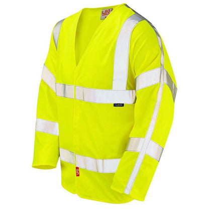 Leo Parkham ISO 20471 Class 3 LFS Sleeved Waistcoat S11 - Yellow - Customisable Hi-Vis Vest