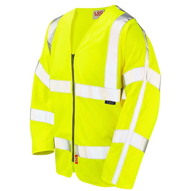 Leo Merton ISO 20471 Class 3 LFS Sleeved Waistcoat S15 - Yellow - Customisable HV Vest