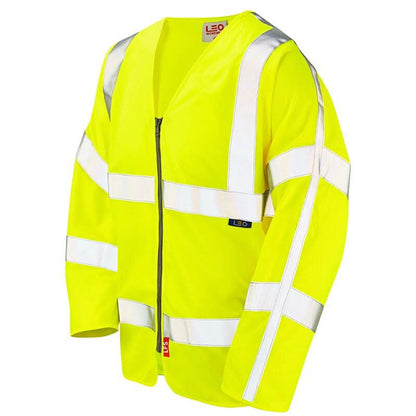 Leo Merton ISO 20471 Class 3 LFS Sleeved Waistcoat S15 - Yellow - Customisable Hi-Vis Vest