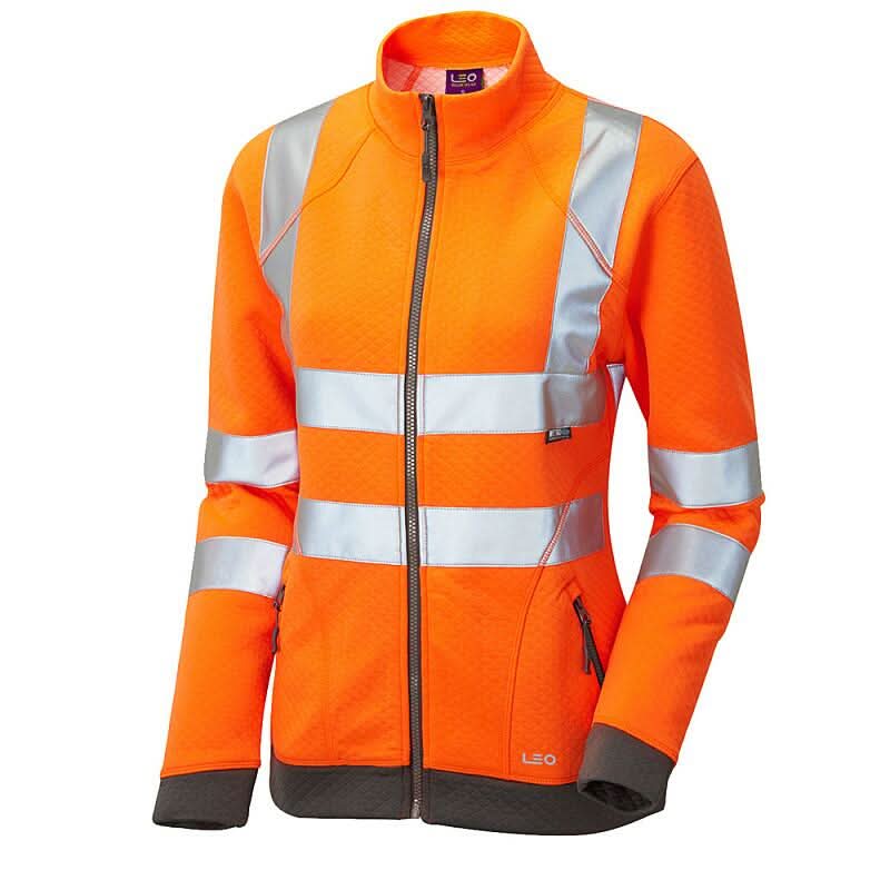 Leo Hollicombe ISO 20471 Class 2 Womens Sweatshirt SSL03 - Orange - Customisable Sweatshirts