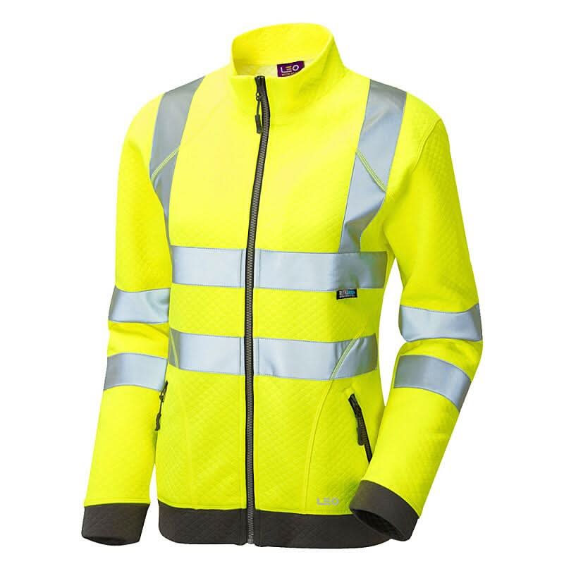 Leo Hollicombe ISO 20471 Class 2 Womens Sweatshirt SSL03 - Yellow - Customisable Sweatshirts