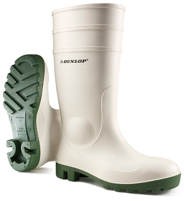 Dunlop Protomaster Safety Pvc Wellingtons - White - Customisable Wellingtons
