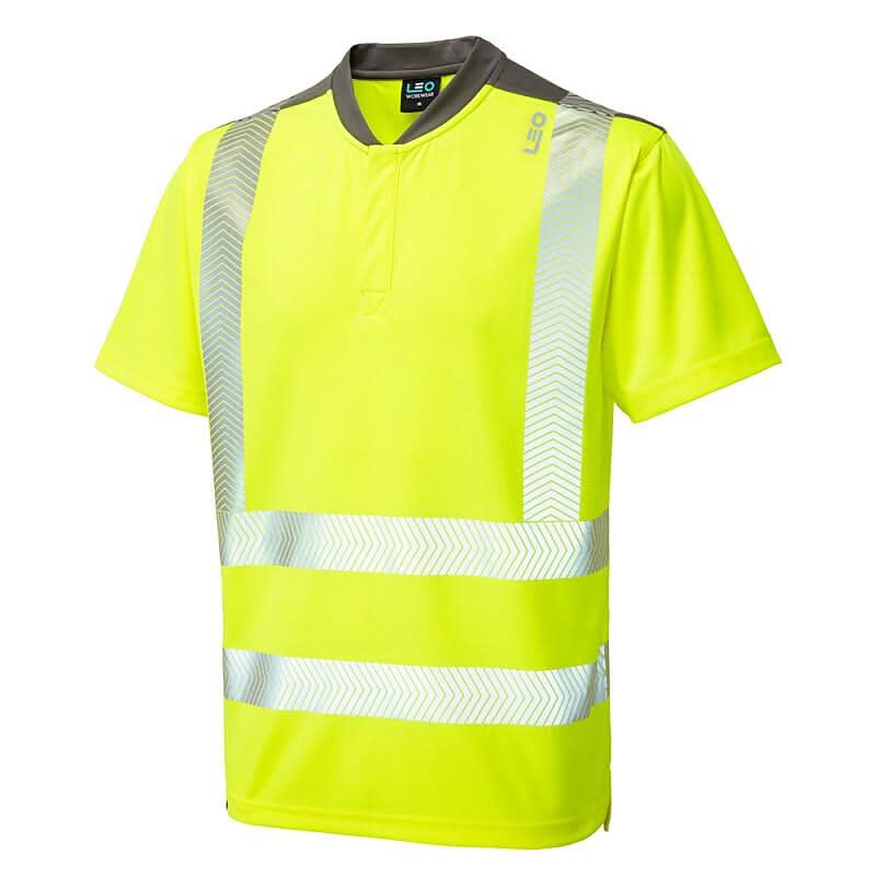 Leo Putsborough ISO 20471 Class 2 Performance T Shirt T12 - Yellow - Customisable Hi-Vis T-Shirts