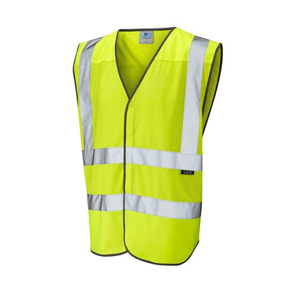 Leo Arlington ISO 20471 Class 2 Coolviz Waistcoat W04 - Yellow - Customisable HV Vest