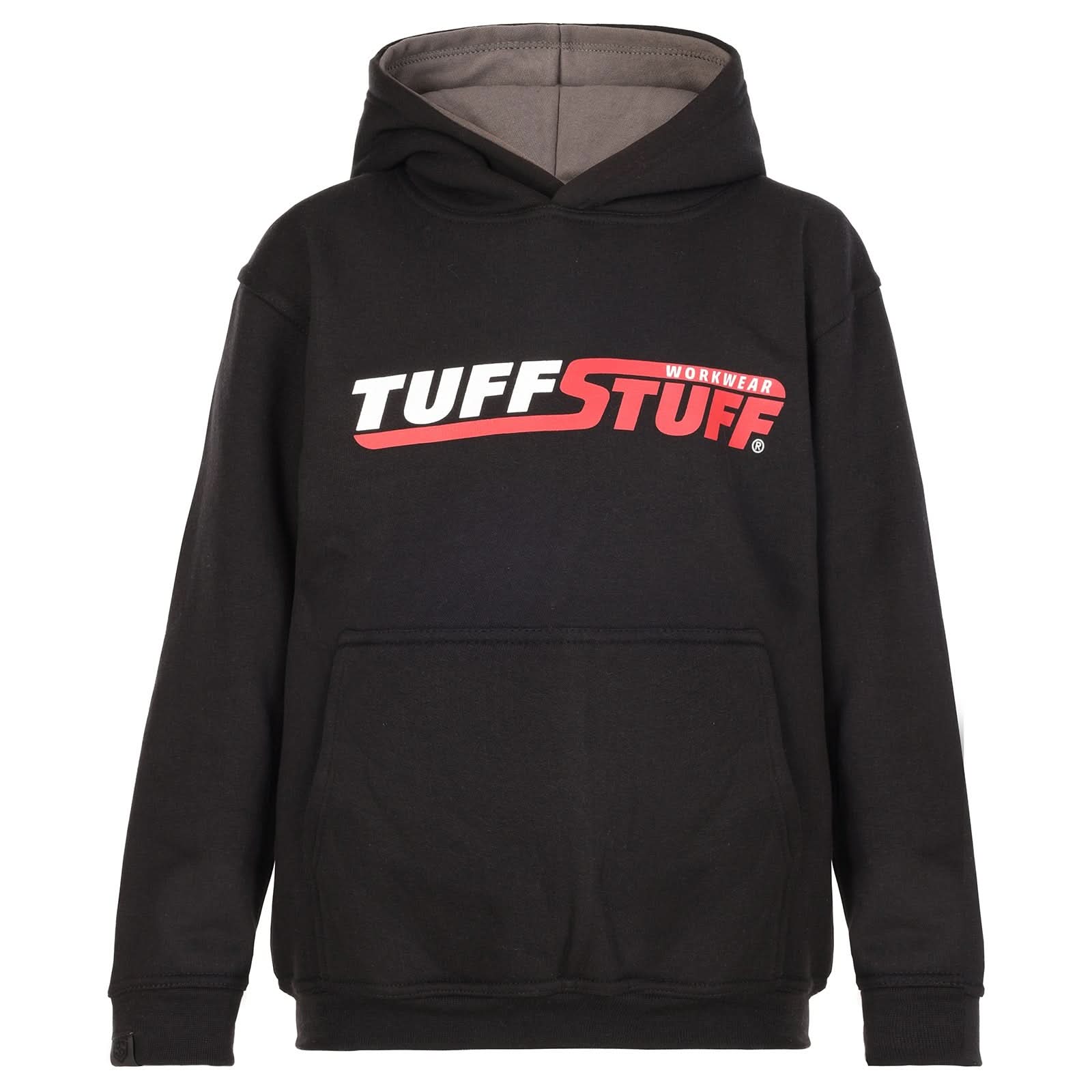TUFFSTUFF JUNIOR LOGO HOODIE - BLACK - Customisable CHILDRENSWEAR