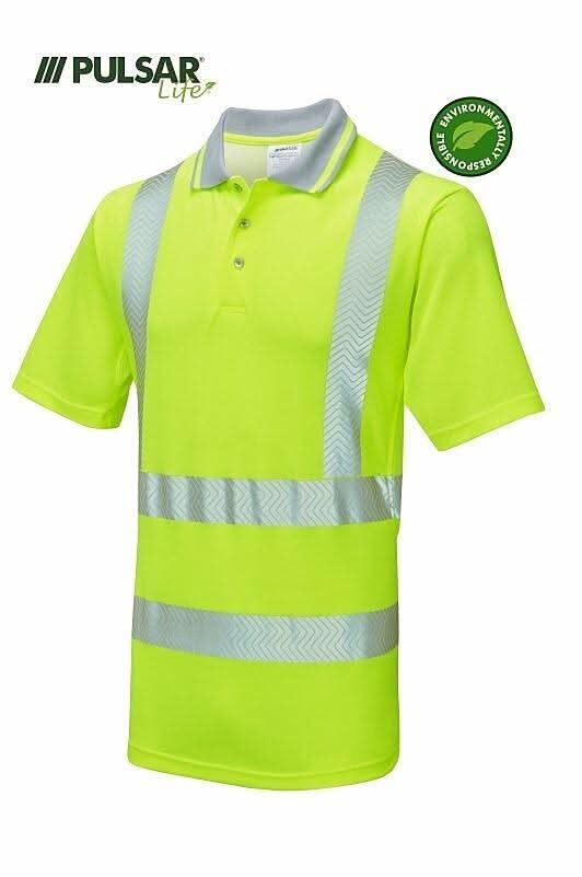 Pulsar LIFE GRS Mens Short Sleeve Polo Shirt Yellow LFE900 - Yellow - Customisable Polos