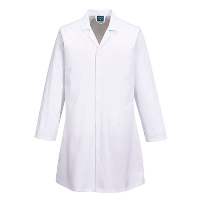 Portwest Food Industry No Pocket Coat 2210 - White - Customisable Jacket