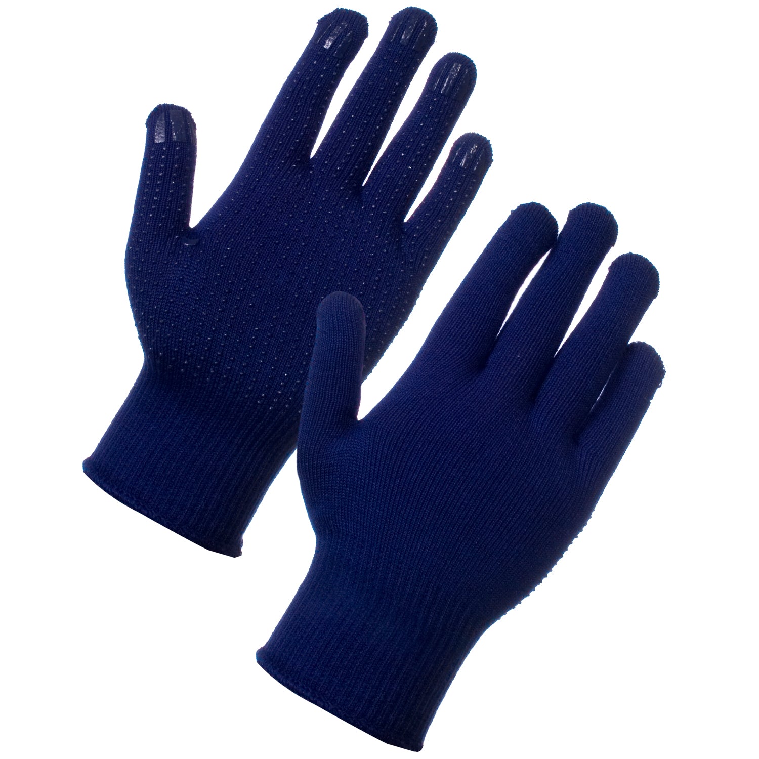 Supertouch - Superthermal Gloves - PVC Dot - G62 - Blue One Size - Customisable General Handling