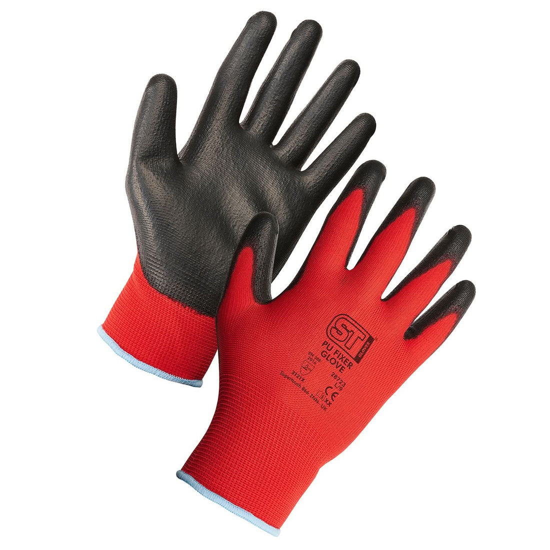 Supertouch - PU Fixer Gloves - G71 - Red - Customisable General Handling