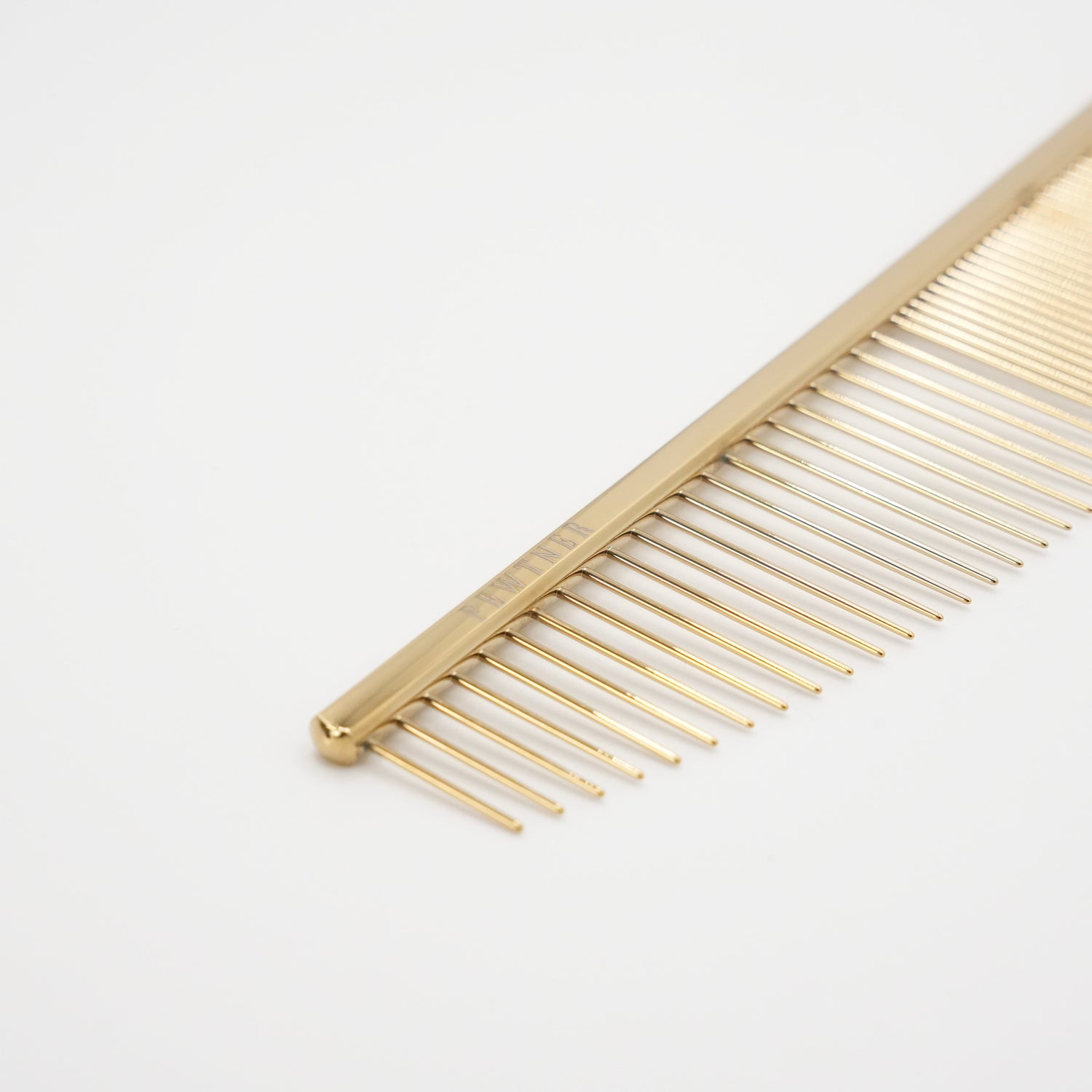 Curvacomb - Gold Dog Grooming Comb - Gold One size - Customisable Combs