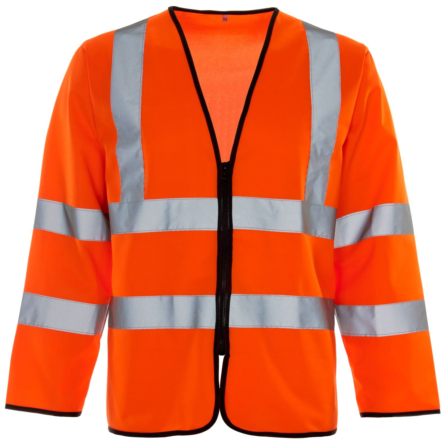 Supertouch Hi Vis Orange Long Sleeved Zip Vest - H107 - Orange - Customisable Vest