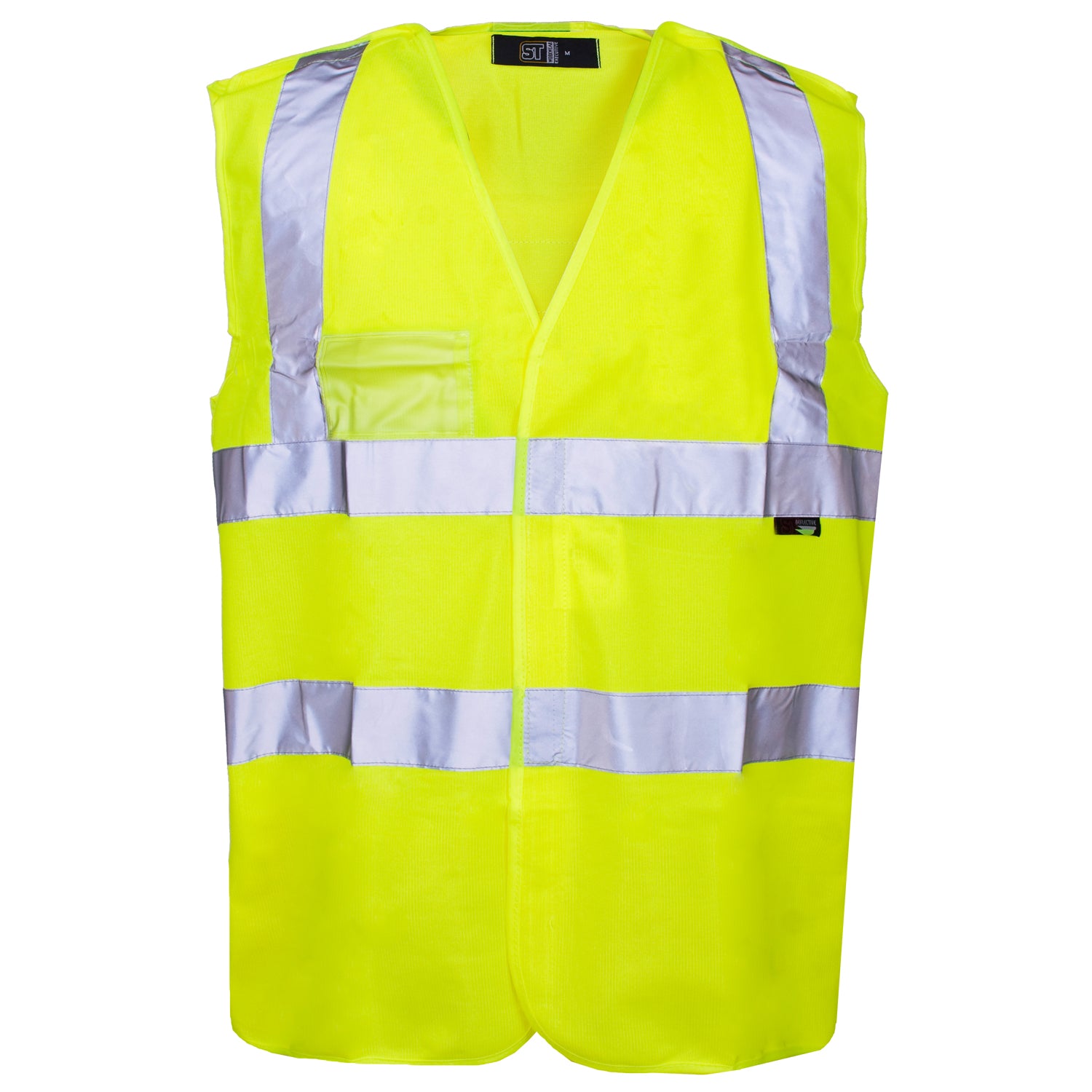 Supertouch - Hi Vis Pull Apart Vest - H89 - Yellow - Customisable Hi-Vis Vest