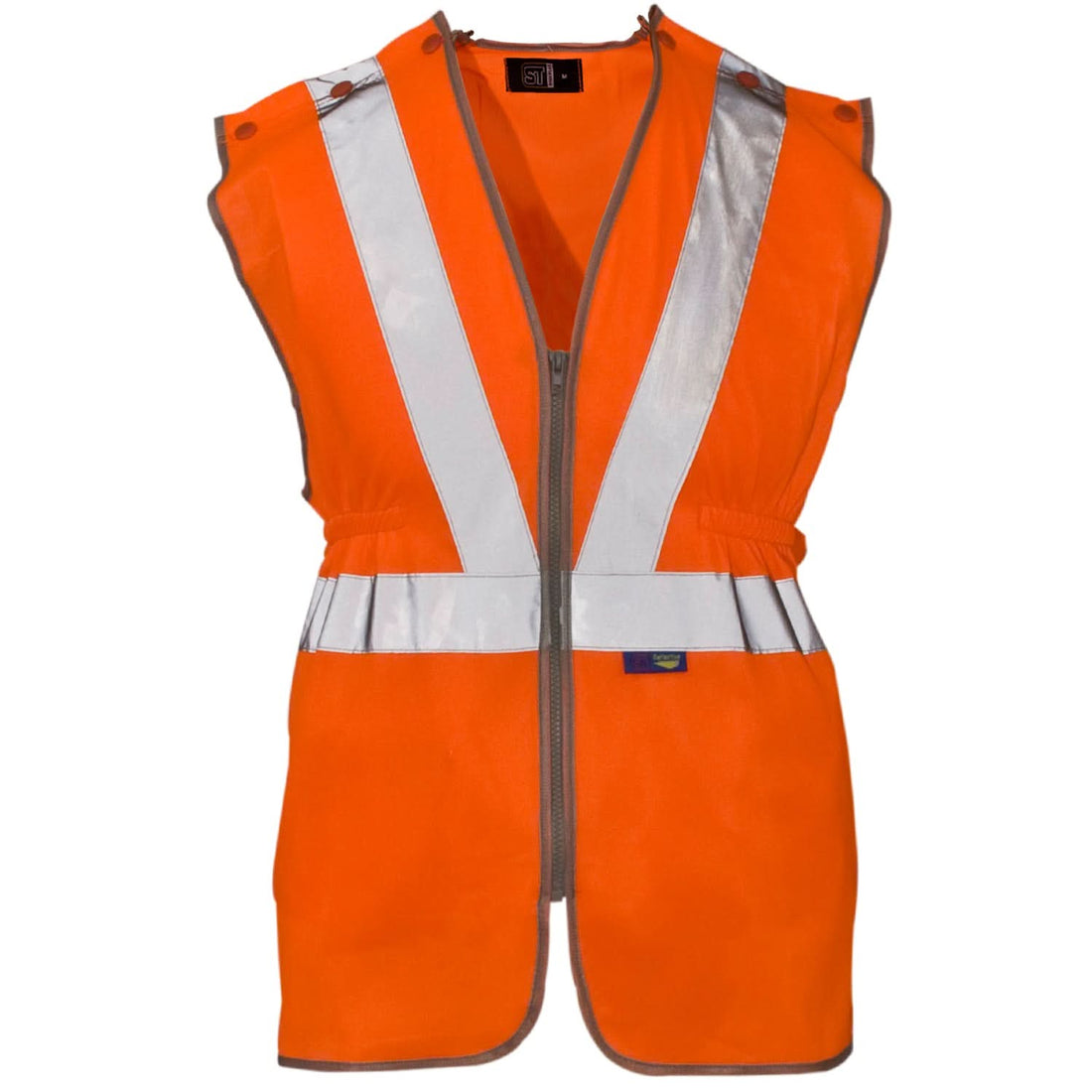 Supertouch - Hi Vis Polyester Long Tracker Vest - H92 - Orange - Customisable Vest