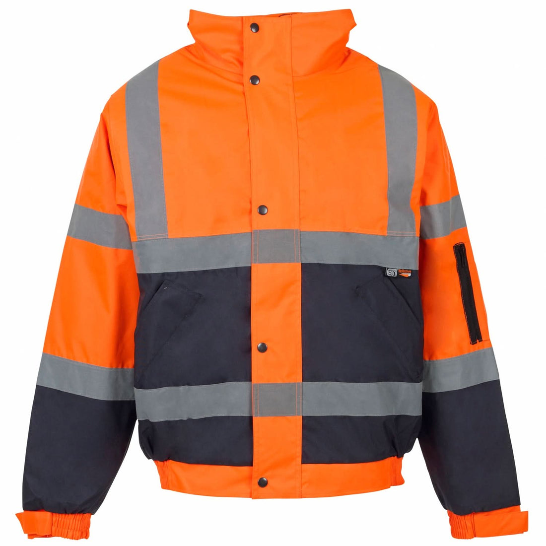 Supertouch - Hi Vis 2 Tone Bomber Jacket - H38 - Orange Navy - Customisable Jacket