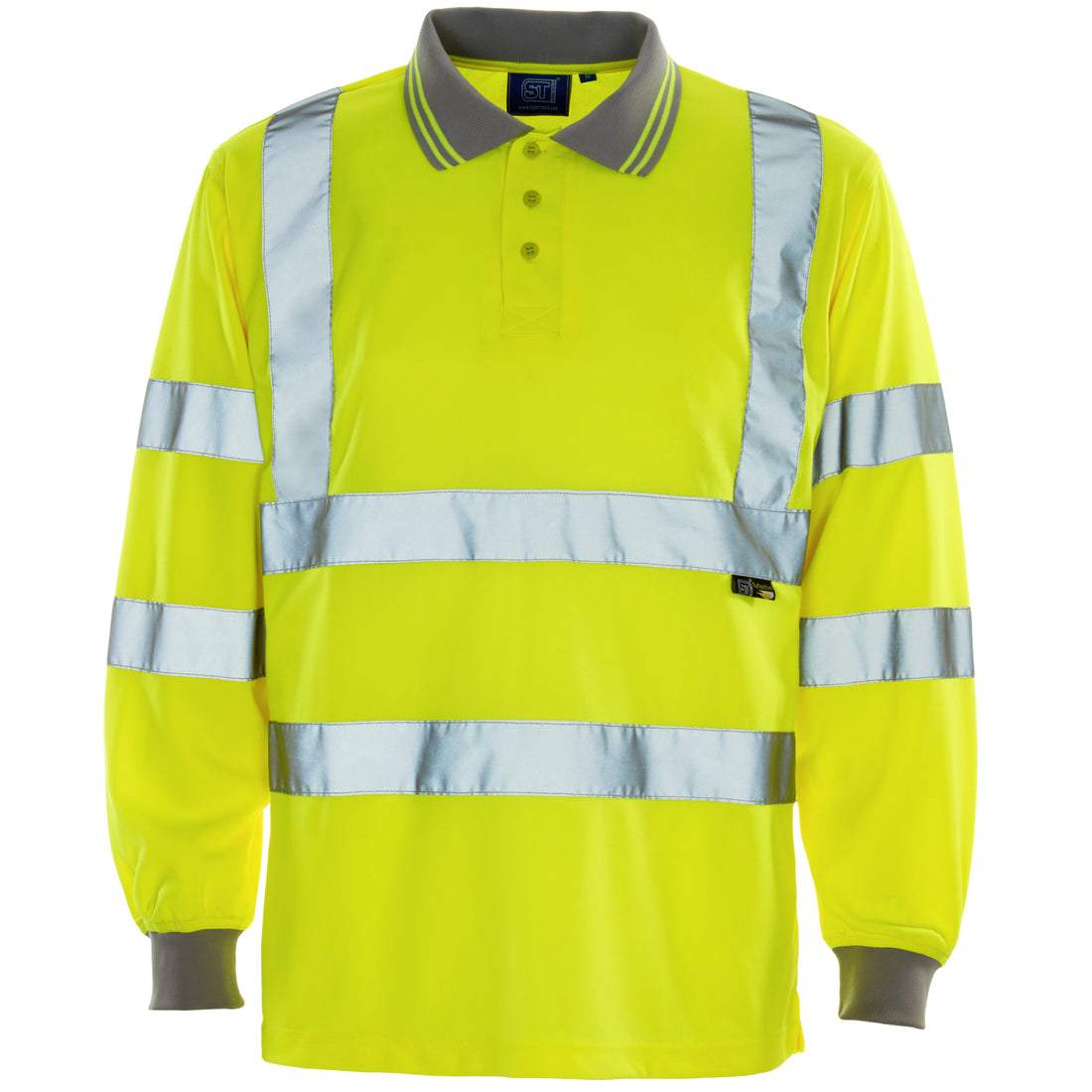 Supertouch - Hi Vis Long Sleeve Bird Eye Polo Shirt - H103 - - Customisable Shirt