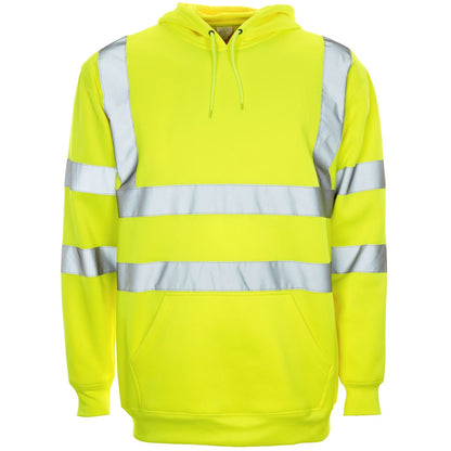 Supertouch - Hi Vis Hooded Sweatshirt - H68 - Yellow - Customisable Top