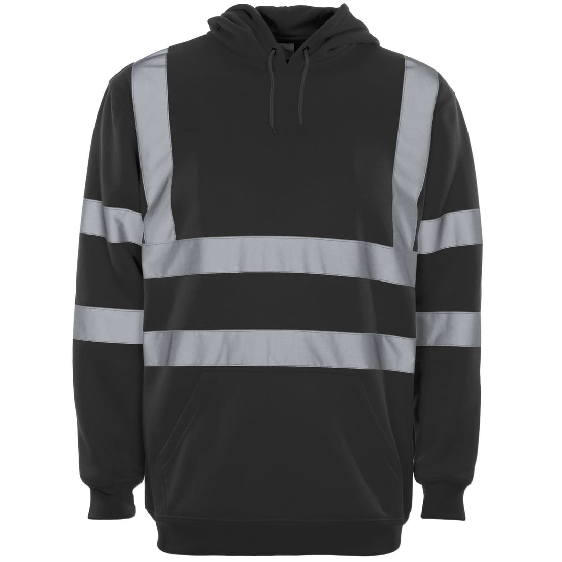 Supertouch - Hi Vis Hooded Sweatshirt - H68 - Black - Customisable Top