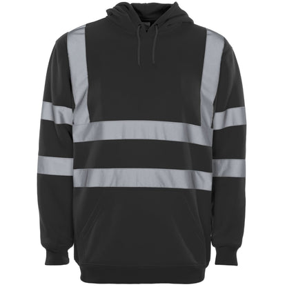 Supertouch - Hi Vis Hooded Sweatshirt - H68 - Black - Customisable Top