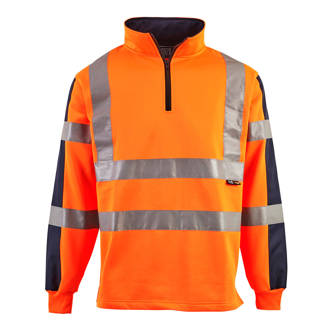 Supertouch Hi Vis 2 Tone Orange Rugby Shirt - HVRS1 - Orange - Customisable Top